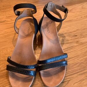 Vionic Black Ankle Strap Sandals